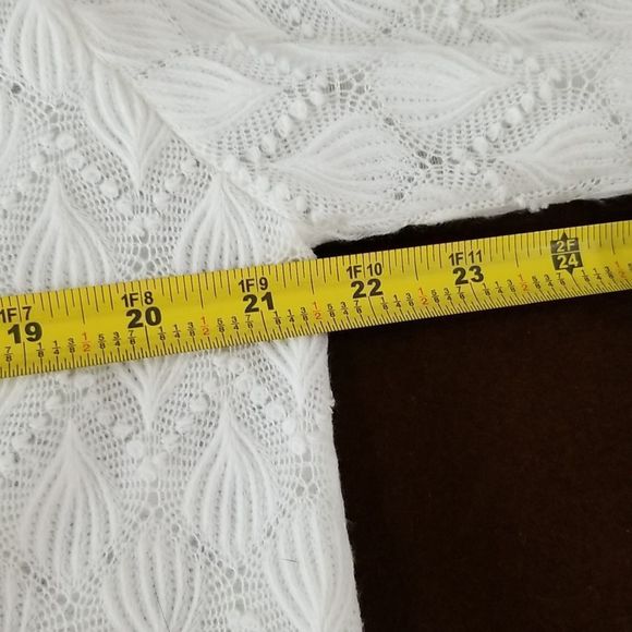 𝅺- Women’s Granny Core Vienna Lace white open cardigan sweater, size small - Picture 7 of 15
